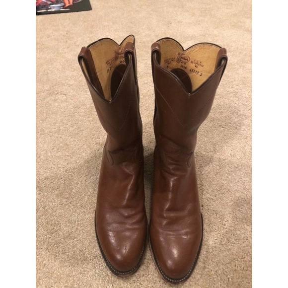 Justin leather boots size 10 men - Picture 3 of 9